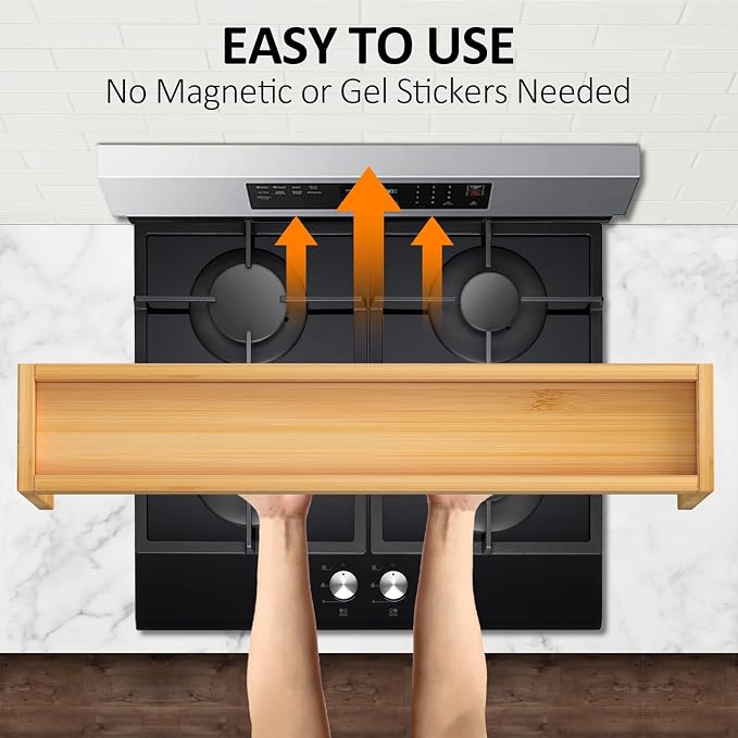 Over the Stove Spice Shelf for Kitchen,33" Over Stove Spice Rack Organizer | Stove Top Shelf, Stove Shelf for Back of Stove,Above Stove Shelf Spice for Kitchen - Image 5