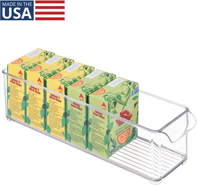 iDesign Stackable Fridge Storage Bin with Handle, Clear | Ideal for Fridge and Freezer, Made in USA - Image 2