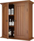 ChooChoo Bathroom Wall Cabinet with 2 Doors, Over The Toilet | 8.8"D x 21.1"W x 24"H, Medicine Cabinet, Adjustable Shelves, Cupboard, Walnut by ChooChoo
