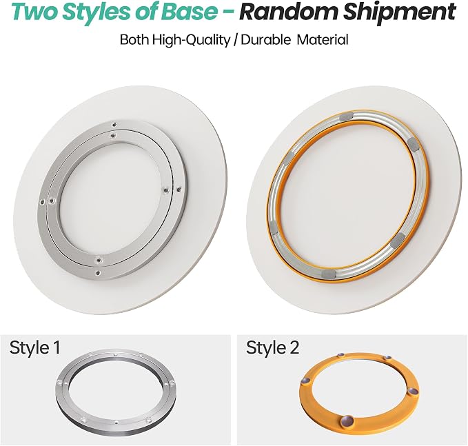 ZL ZELing 35.4" Lazy Susan Turntable – 360° Sinteredstone Silent Anti-Slip Turntable, Table Top Centerpiece for Kitchen, Pantry, Spice Rack, Refrigerator & Dining Table, Beige - Image 8