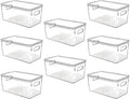 Clear Plastic Storage Bins with Lids, Perfect for Kitchen Organization or Pantry Organization and Storage, Stackable Fridge Organizer Bins, Storage Containers for Organizing, Cabinet Organizers by CONTROLKITCHEN