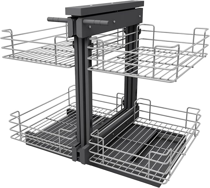 VADANIA Blind Corner Pull Out Organizer for 36" Cabinet, Soft Close | Reversible Left or Right Mount, 15.94" Opening, 2-Tier Pull-Out Basket, Soft Close by VADANIA