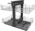 VADANIA Blind Corner Pull Out Organizer for 36" Cabinet, Soft Close | Reversible Left or Right Mount, 15.94" Opening, 2-Tier Pull-Out Basket, Soft Close by VADANIA