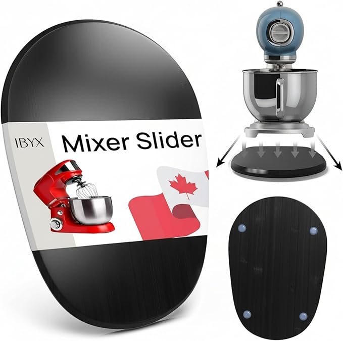 Ibyx Mixer Slider, Stand Mixer Sliding Mat, Black, 5.5 Qt, Made in Canada | Compatible with KitchenAid, Smooth Glide Slider for Heavy Appliances, Scratch Free & Space-Saving Counter Solution by Ibyx