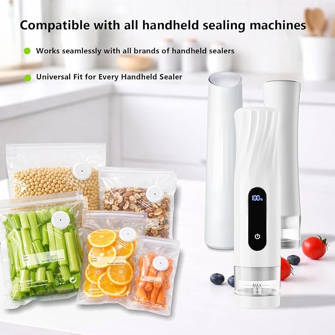 10.2 * 11 Inches Reusable Vacuum Sealer Bags for Food – 30 Packs | Leak-Proof & BPA-Free, Includes 3 Free Bag Clips, Ideal for Food Storage, Freezer & Handheld Vacuum Sealer Compatible - Image 4