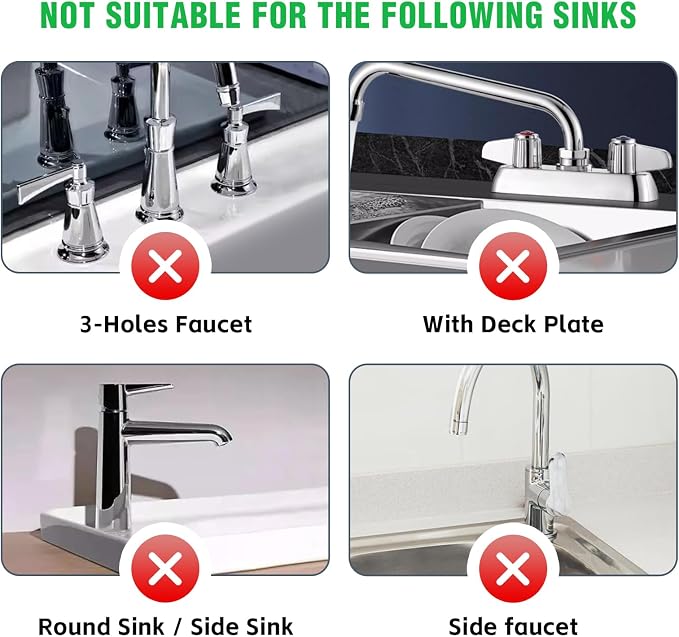 Kitchen Sink Splash Guard, Silicone Faucet Mat, 8.3 x 5.7 Inch | Soap Dish Pad, Sponge Holder Sink Trays, Faucet Handle Drip Catch For Bathroom, Kitchen, Countertop, Gadgets - Image 5