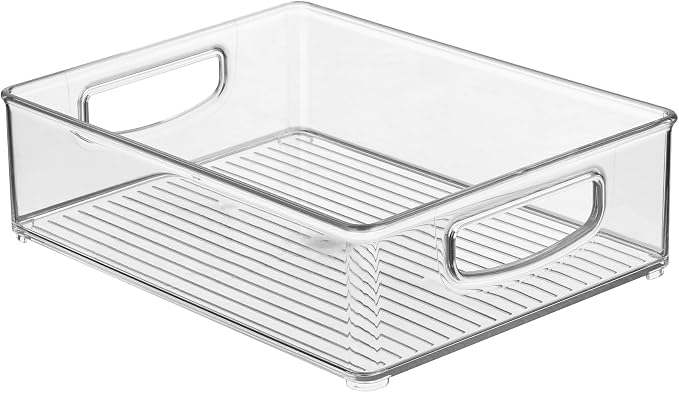 iDesign Stackable Pantry Bin, Clear | Kitchen Cabinets, Fridge or Freezer Storage, Made in USA - Image 9