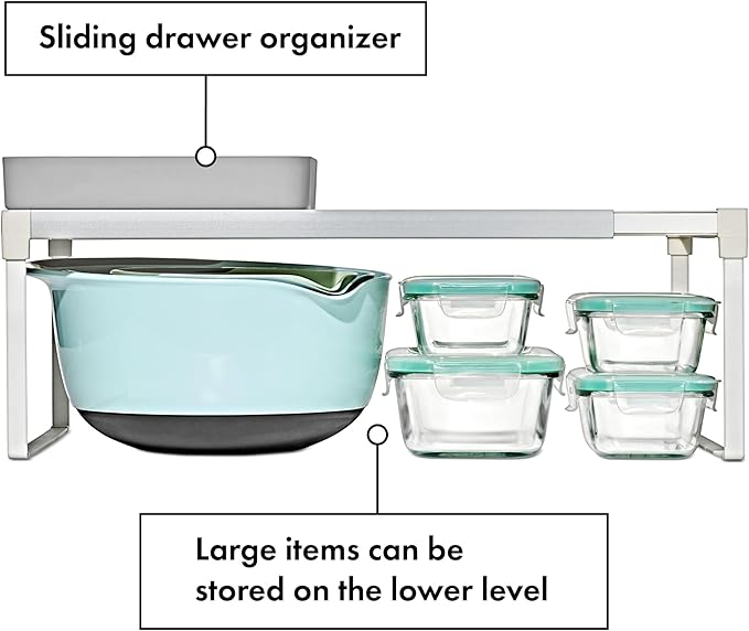OXO Good Grips Adjustable Deep Drawer Organizer, Utensil Holder Drawer - Image 5