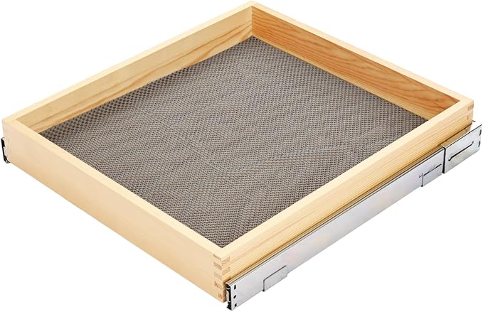 Pull Out Kitchen Drawer Cabinet organizer, 32"W x 21"D Cabinet Drawer,Soft Close Slide Out Wood Shelves Storage for Kitchen Heavy-Duty, Bottom Assembly (1 Tier) by Yucorp