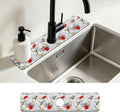 Faucet Mat for Kitchen Sink Poppy Flowers Watercolor Sink Splash Guard Behind Faucet Soft Diatom Mud Material Non-slip Easy to Clean for Bathroom & Kitchen 24"X5.5" by Unknown