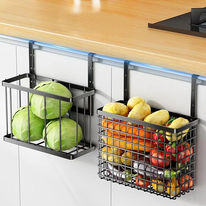 2 Pack Aluminum Foil and Plastic Wrap Organizer, Height Adjustable Kitchen Cabinet Door Organizer, Pantry Organizers, Wall Mounted Wrapping Paper Holder for Sandwich, Freezer, Ziplock Bag - Image 5