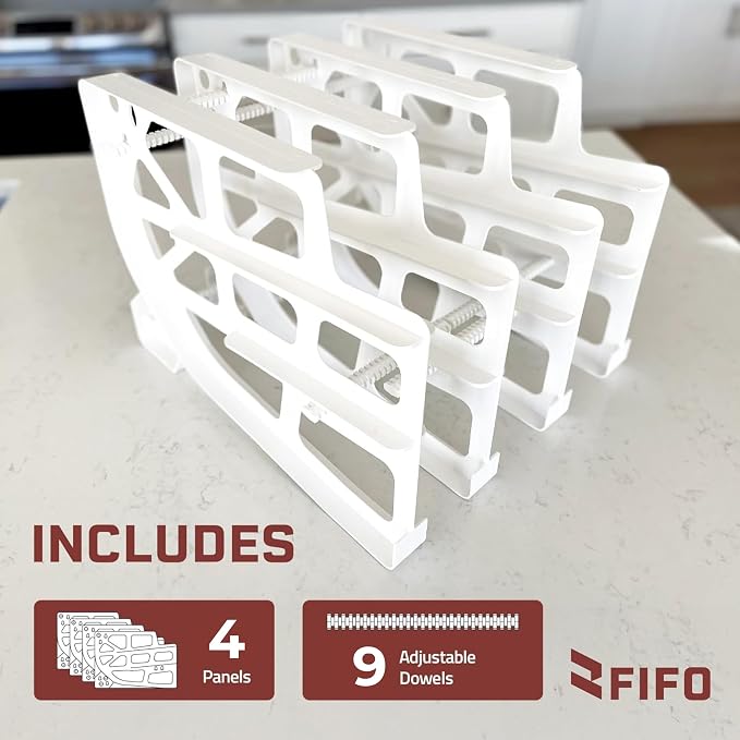 FIFO Can Tracker 2-Pack - 2-Tier Rotating Food Can Organizer for Pantry, Expandable Soda Can Storage for Kitchen, Holds 30 Cans of Food or Soda - Image 5