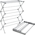 Honey-Can-Do Oversized Collapsible Clothes Drying Rack, 35", 50 lb, Grey | Oversized 35" x 45" steel rack holds 50 lb and folds flat for storage. Air-dry a full load indoors or outdoors. by Honey-Can-Do
