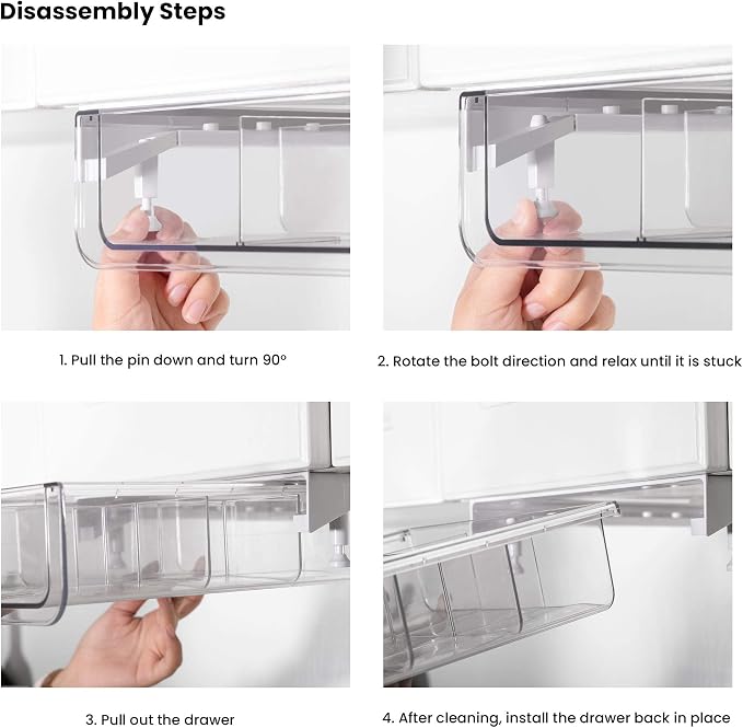 Compact-depth Under Shelf Basket Organizer, Under Shelf Storage Drawer Pull Out, Under Cabinet Basket Hanging Holder for Cupboard Cabinet Pantry Kitchen, Add-on Space Saver - Image 6