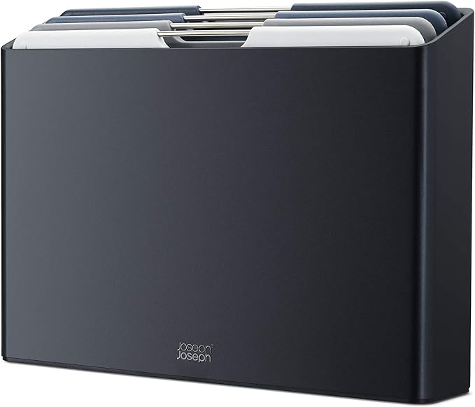 Joseph Joseph Folio 4-Piece Colour coded Cutting Board Set, Slimline case for organized Kitchen storage, Graphite by Unknown