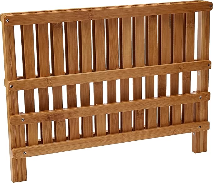 Lipper International 8813 Bamboo Wood Folding Dishrack, 17-3/4" x 13" x 9-3/4" - Image 2