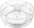 Lazy Susan Organizer, 9 inch Rotating Storage Organizer with Removable Bins | 360 Degree Rotating Storage Organizer with 4 Removable-Bins,Turntable Organizer for Fridge, Kitchen, Vanity, Cabinet by SlowSLog