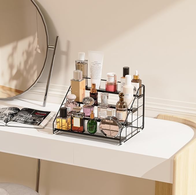 Spice Rack Organizer for Cabinet, 4 Tiered Spice Rack Organizer, Tiered Adjustable Spice Shelf for Kitchen Countertop Organization, Bright Black - Image 9