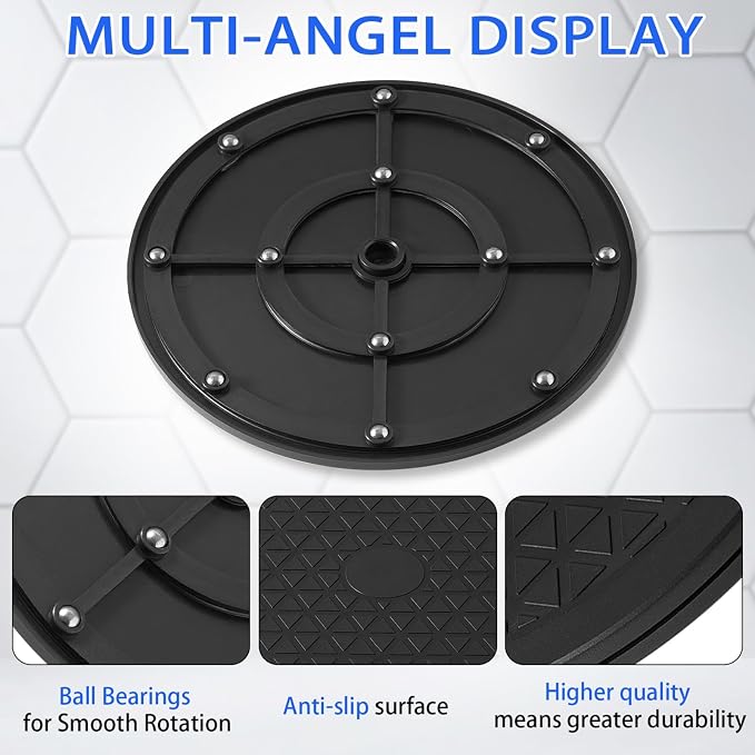 Multi-use Heavy Duty Rotating Swivel Stand - Lazy Susan with Steel Ball Bearings for Model Base/Rotating Plants/Crafts Stand Monitor/Big Screen TV/Monitors/Potted Plants (8 Inch) - Image 3