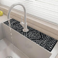 24" X 5.5" Kitchen Sink Splash Guard Faucet Mat Aztec Super Absorbent Fast Drying Faucet Guard & Draining Mat Sink Splash Guard Behind Faucet for Kitchen, Bathroom by Unknown