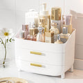 Vtopmart 3-Tier Skincare Makeup Organizer with Drawers, White | For Vanity,Dresser and Bathroom Countertop, Large Cosmetic Storage Box Case, , With Drawer, Non-Slip Base by Vtopmart