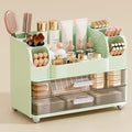 UFORU Makeup Organizer Countertop with 2 Large Drawers for Vanity Bathroom | Brush Holder, Large Capacity, Thickened Plastic, Compact Footprint, Space-Saving Design, Easy Clean, Ideal for Dorm Rooms by UFORU
