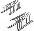 JAQ Pan Organizer Rack for Cabinet, Pot Lid Holder & Baking Sheet Organizer, Plate and Cutting Board Rack for Kitchen Countertop or Cabinet (2 Pack, Black) by JAQ-BuyNow