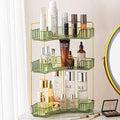 3-Tier Corner Bathroom Counter Organizer – Classic Storage Shelf for Makeup, Perfume & Toiletries, Space-Saving Countertop Tray Fits Bathroom, Dresser, Kitchen (Sage Green) by SHUANGQING