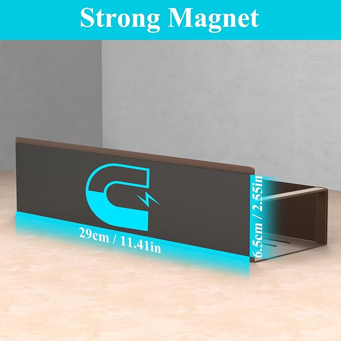 Metal Magnetic Spice Rack for Refrigerator Bronze, 6 Pack | Magnetic Shelves Heavy Duty for Fridge in Kitchen, Seasoning Storage Organizer, For Oven Washer and Dryer, For Heavier Items - Image 3