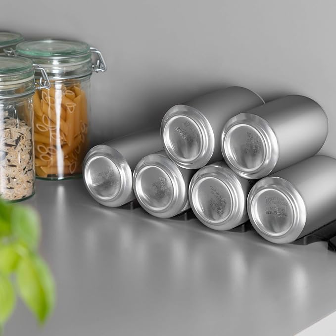 kwmobile Bottle Stacking Mat - Refrigerator Organizer to Stack Bottles, Cans, Beer, Soda - Non-Slip Holder Rack - Image 2