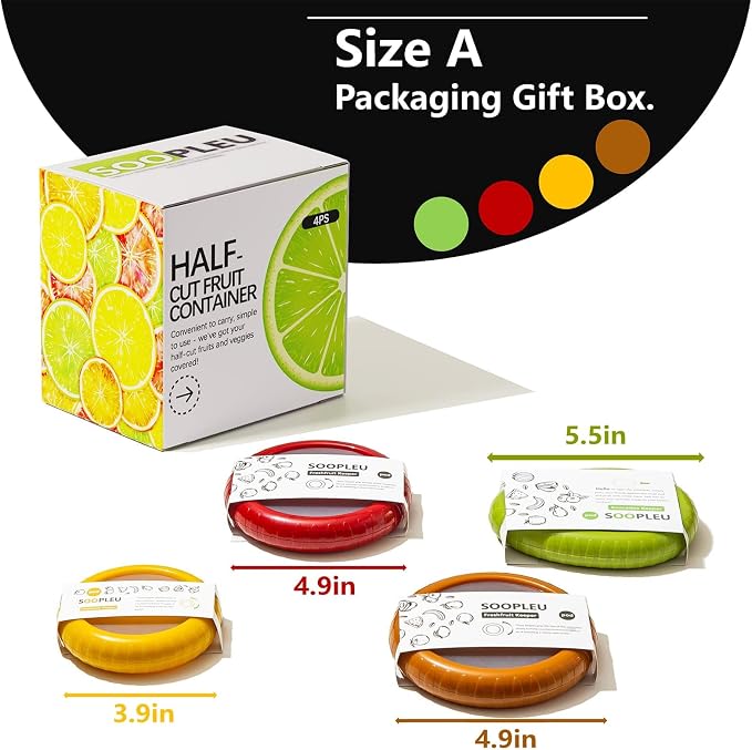 Avocado Saver & Onion Storage, 4Pcs Silicone Fresh Produce Holder | Keep avocados fresh! 4Pcs silicone holder for tomato, lemons, garlic & produce. Ideal fridge fruit vegetable containers. - Image 5