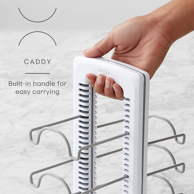 YouCopia WrapStand, Adjustable Kitchen Wrap, Foil and Bag Box Organizer for Kitchen Cabinet and Pantry Storage, White - Image 3