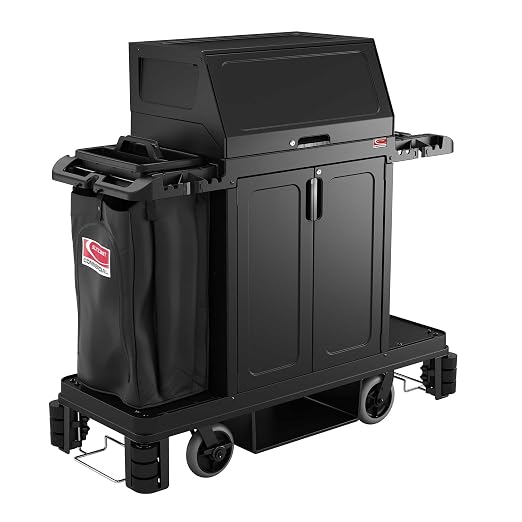 Suncast Commercial Locking Doors for Housekeeping Carts, Duable Accessory for Securing Tools and Supplies, Easy Installation, Black - Image 2