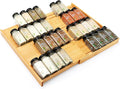 Bamboo Spice Drawer Organizer, 4-Tier Spice Rack for Cabinet | 12"-23" Expandable,No Assembly,Seasoning Storage Insert,(Need 3.1” Deep Drawer) Spice Organizer for Drawer,Jars Not Included by Thalomely
