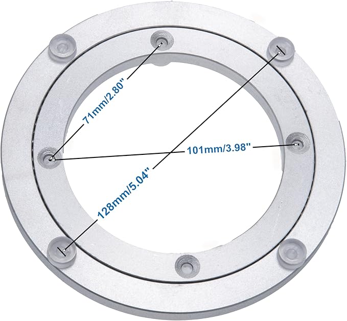 Aluminum Heavy Duty Lazy Susan Rotating Turntable Bearing Swivel Plate Hardware for Dining-Table (6 inch) - Image 4