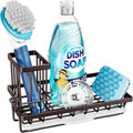 Consumest Sink Caddy Kitchen Organizer, Sponge Holder for Kitchen Sink with Removable Drip Tray for Countertop Dish Soap Holder Dispenser Brush Holder, 304 Stainless Steel - Bronze by Consumest