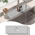 2 Pack 2 Pack Kitchen Sink Splash Guard Faucet Mat 15" X 5.5" Geometry Absorbent Fast Drying Mat Faucet Draining Mat Sink Splash Guard Behind Faucet Drip Catcher for Kitchen Bathroom by Unknown