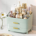 Vtopmart 3-Tier Skincare Makeup Organizer with Drawers, Green | For Vanity and Bathroom Countertop, with Drawers, Large Cosmetic Storage Box Case, , Non-Slip Base by Vtopmart