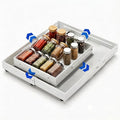 Pull out Cabinet Organizer, Full Metal Expandable Width (14.8"-20.8") & Depth (12.4"-17.7") Adjustable Slide out Drawers, No Drill Adhesive Roll out Shelves for Kitchen Pantry, White by AmzAgeHomeKitchen