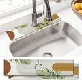 Sink Faucet Absorbing Mat, 2 Pack Drying Mat Around Faucet Sink Splash Guard Behind Faucet Sinkmat For Kitchen Bathroom Island Rv 24 * 5.5 Inch (60 * 14 cm) by BathtubMat