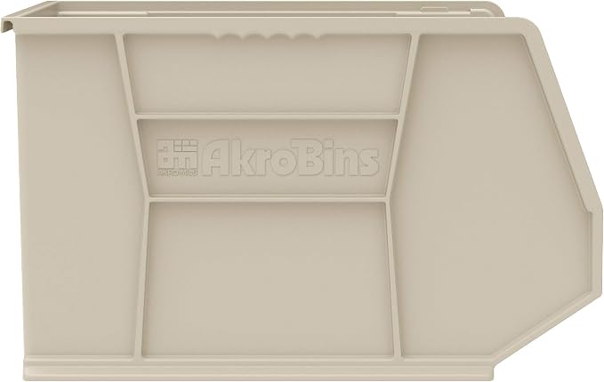 Akro-Mils 30270 AkroBins Plastic Storage Bins, 18"x16"x11", Stone, 3-Pack | Space-Saving Stackable Bins for Garage, Pantry, Craft Organization - Image 2