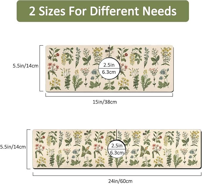 2 Pack Kitchen Sink Splash Guard Faucet Mat 15" X 5.5" Floral Absorbent Fast Drying Mat Faucet Draining Mat Sink Splash Guard Behind Faucet Drip Catcher for Kitchen Bathroom - Image 3