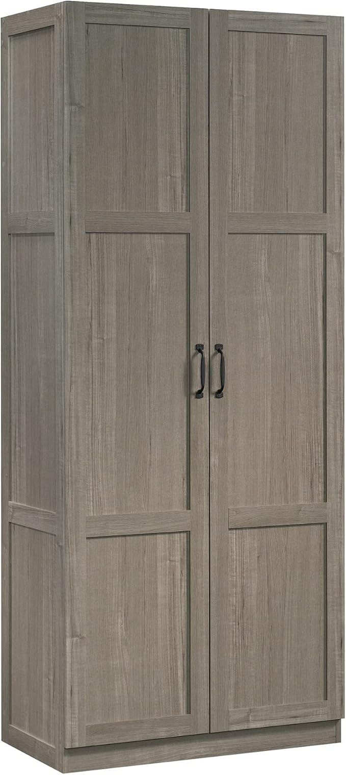 Sauder Select 71" Storage Cabinet, Pantry Cabinet Kitchen Storage with Adjustable Shelves, Bathroom Storage Cabinet, in Silver Sycamore by SAUDER%C2%AE