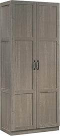 Sauder Select 71" Storage Cabinet, Pantry Cabinet Kitchen Storage with Adjustable Shelves, Bathroom Storage Cabinet, in Silver Sycamore by SAUDER%C2%AE