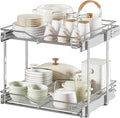 DINDON Pull Out Cabinet Organizer (22-1/2" W x 21-1/2"D), Cabinet Pull Out Shelves, 2 Tier Pull Out Drawers for Kitchen Cabinets, Wire Basket Slide Out Shelf, Pot and Pan Organizer by DINDON