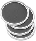Set of 4, 10 Inch Non-Skid Lazy Susan Organizers - Turntable Rack for Cabinet, Pantry Organization and Storage, Kitchen, Fridge, Bathroom Makeup Vanity Countertop, Under Sink Organizing, Spice Rack by MakeLifeBetterEasier