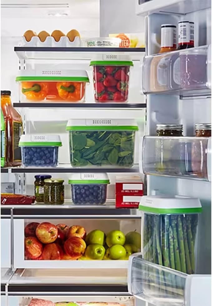 Rubbermaid FreshWorks Produce Saver, Medium and Large Storage Containers, 6 Piece Set - Image 6