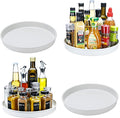 Amolliar Lazy Susan Organizer, Metal Rotating Turntable(White 10" 4 Pack) | Lazy Susans for Cabinet, Kitchen, Fridge, Pantry Storage, Tray for Household Purpose, Spice Rack Condiment, Under Sink by Amolliar