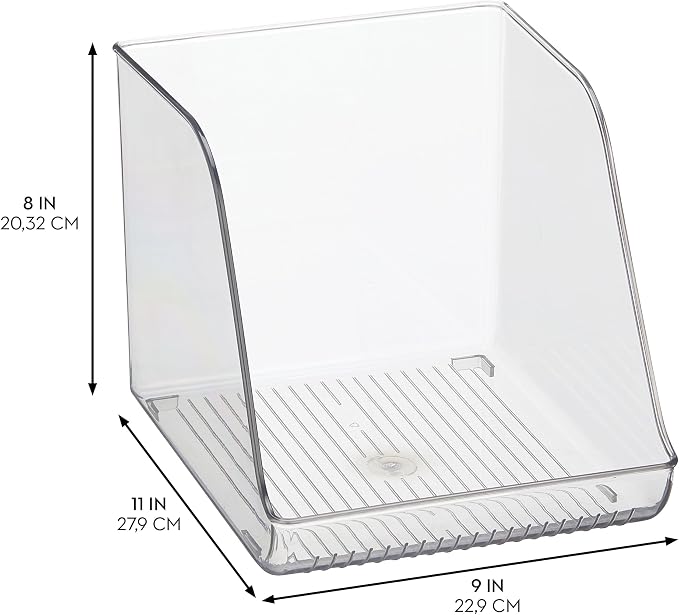 iDesign Water Bottle Organizer for Fridge, Clear | Made in USA - Image 2