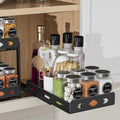 BOIVSHI Pull Out Spice Racks for Inside Cabinets, 6.3''Wx10.5''Dx2.8''H | Metal Vertical Spice Rack, 1 Tier Sliding Spice Rack for Kitchen, Pantry, Spice Organizer Smooth Glide, Easy to Access Spices by BOIVSHI
